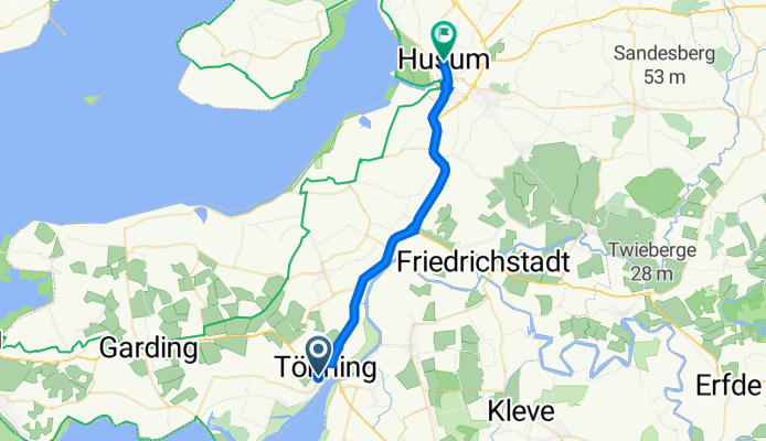 Tönning Am Bahnhof nach Vogtstraße 35, Husum