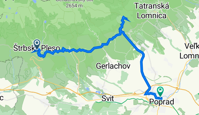 230617 Bike 36 km Š.Pleso-Hrebienok-Poprad