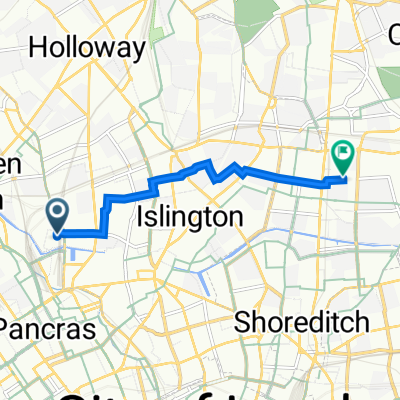 Kings Cross Central, York Way, London to 4 Forest Grove, London