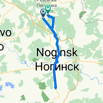 От Коммунальная улица 3а, Черноголовка до 1-я улица 21, Черноголовка