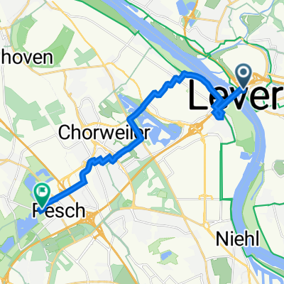 Westring 3, Leverkusen nach Fröbelstraße 92, Köln