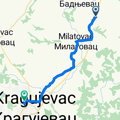 Cara Dušana, Баточина to Borivoja Petrovića 7А, Kragujevac