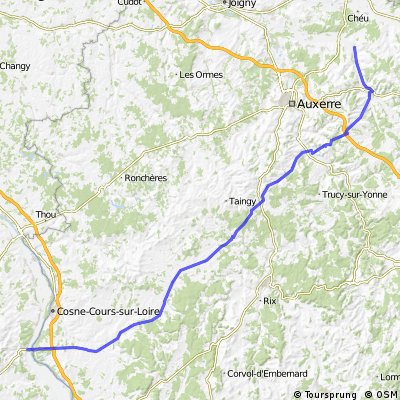 Atlantik : Karlsruhe; 8 Etappe St.Satur (Sancerre)  -  Ligny-le-Châtel
