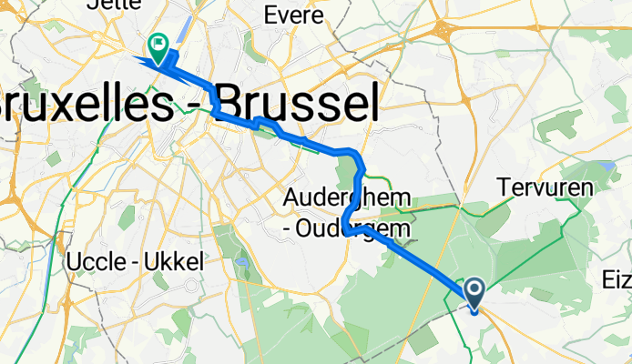 Vuurgatstraat 11, Overijse naar Courtoisstraat 4, Sint-Jans-Molenbeek/Molenbeek-Saint-Jean