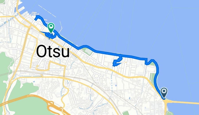12, Marunouchicho, Otsu to 2-40, Hamamachi, Otsu - Cycling