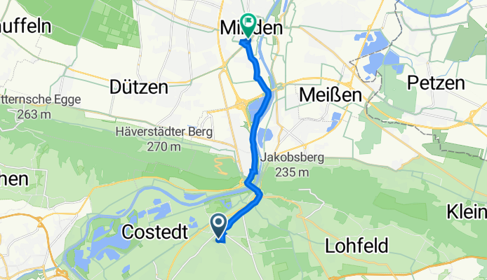 Teichweg 5, Porta Westfalica nach Lindenstraße 36, Minden