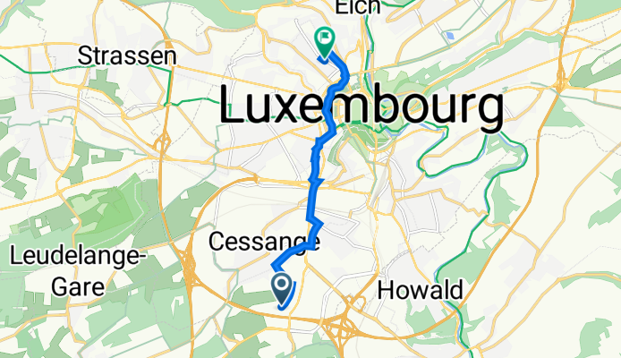 Impasse Drosbach, Luxembourg to 47 Avenue Pasteur, Luxembourg