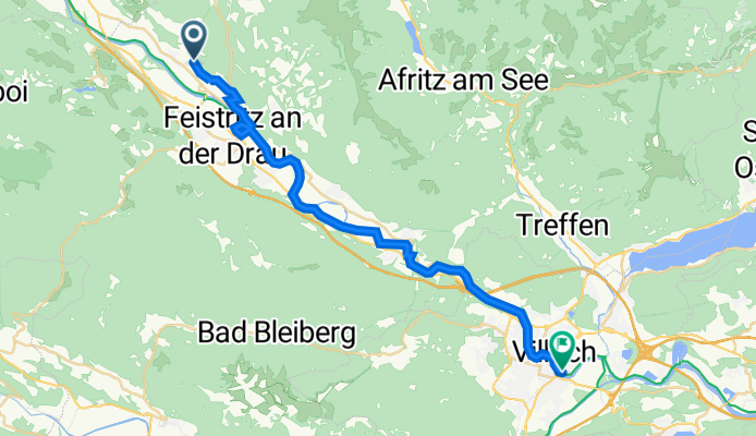 Sonnwiesen b.Ferndorf Ortsmitte nach Trattengasse, Villach