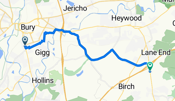 Holy Cross College &amp; University Centre, Manchester Road, Bury to 298 Middleton Road, Heywood