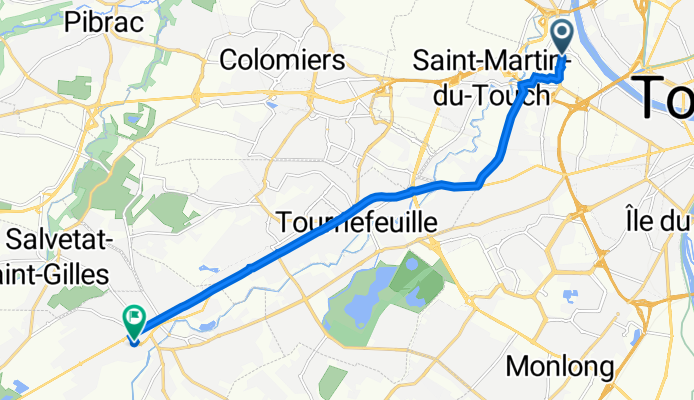 Itinéraire à partir de Avenue des Arènes Romaines, Toulouse