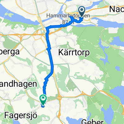 Simbagatan 18, Nacka to Hökarängsplan 1, Farsta