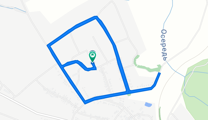 От улица Полякова 28, Бутурлиновка до улица Полякова 30, Бутурлиновка