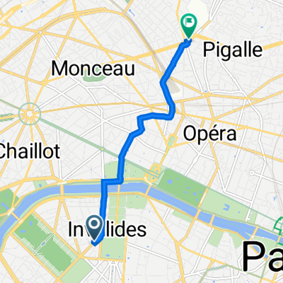 16 bis Avenue de la Motte-Picquet, Paris à 14 Place de Clichy, Paris