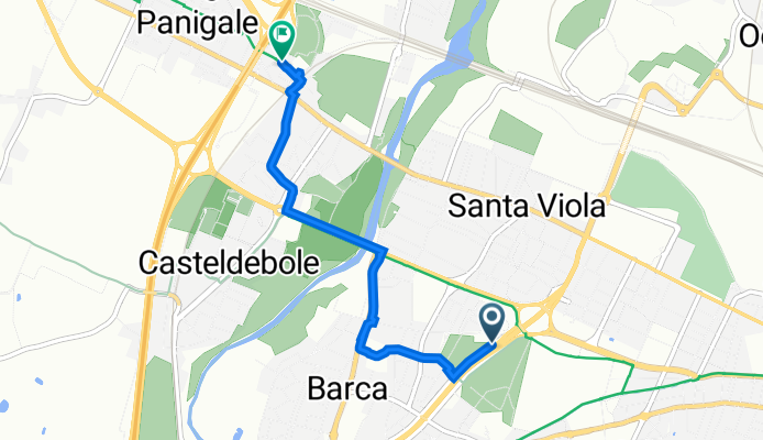 Da Via Adolfo de Carolis 45, Bologna a Via Amatore Sciesa 9, Bologna