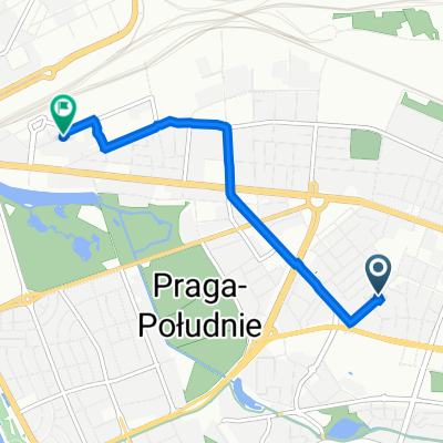 Białowieska 19, Warsaw to Berka Joselewicza, Warsaw