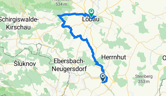 Tour11.6 Oderwitz - Birkmühle - Ruppersdorf - Obercunnersdorf - Großschweidnitz - Höllengrund - Lawalde - Streitfeld - Halbau - Großdehsa - Radweg - Löbau