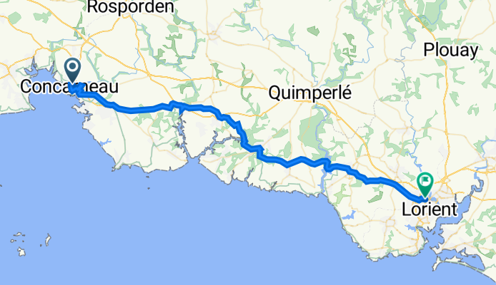 26 Rue Denis Papin, Concarneau à 24 Rue Étienne Dolet, Lorient