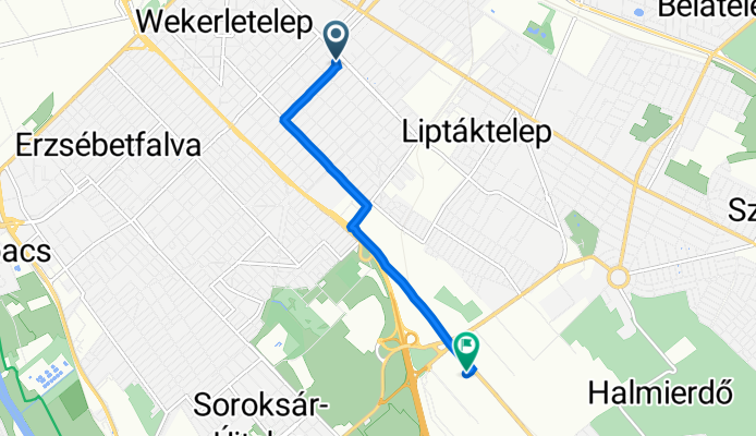 Ady Endre utca 59., Budapest to Nagykőrösi út 349–351., Budapest