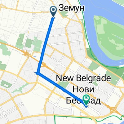 Tosin bunar 32, Belgrade to Milutina Milankovića 3В, Belgrade