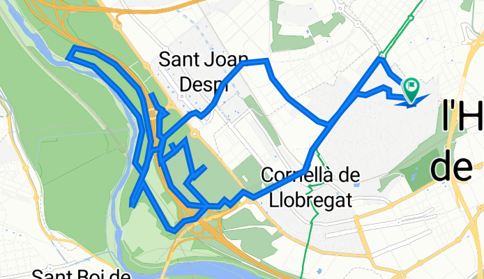 De Avinguda de Sant Ildefons 14, Cornellà de Llobregat a Avinguda de Sant Ildefons 21, Cornellà de Llobregat