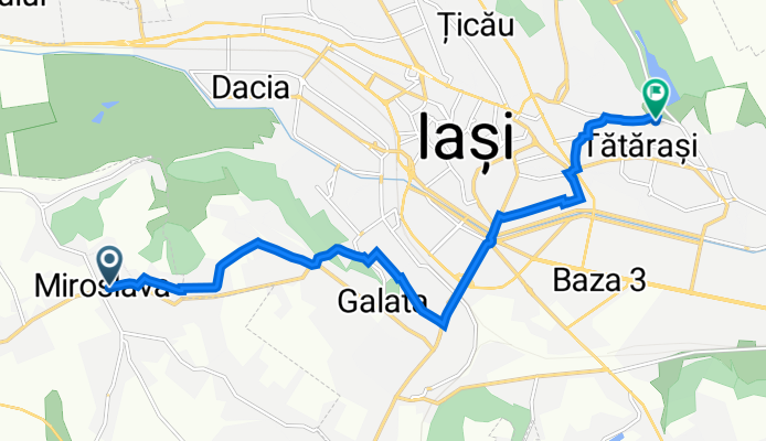 DJ248A 60, Miroslava to Strada Ciric 40A, Iași