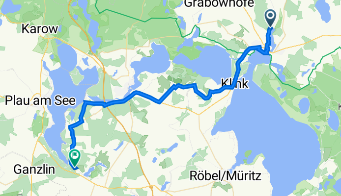 Amsee 6, Waren (Müritz) nach Seeufer 1, Stuer