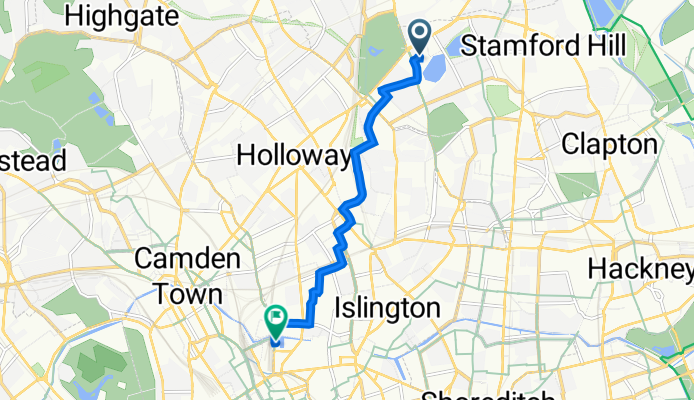 Hartingtons Court, Coster Ave, London to 6–8 Crinan St, London
