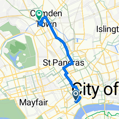 1 The Piazza, London to 17-29 Hawley Crescent, London