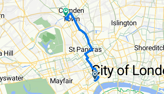 1 The Piazza, London to 17-29 Hawley Crescent, London