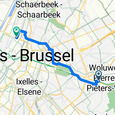 Avenue de Tervueren 238, Woluwe-Saint-Pierre to Avenue du Boulevard, Sint-Joost-ten-Node