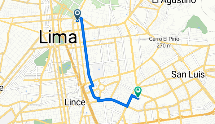 Avenida Abancay 973, Lima to Juan Jose Mostajo 208, La Victoria