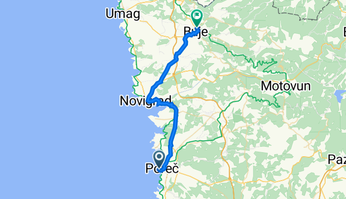 Trg Marafor 8, Poreč to Digitronska ulica 21, Buje