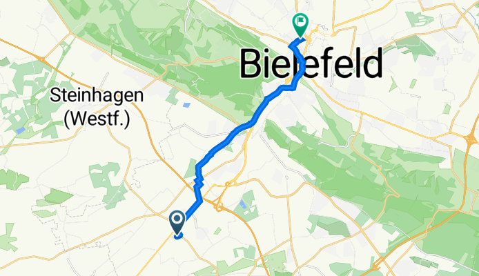 Bokelstraße 3, Bielefeld nach Weststraße 77, Bielefeld