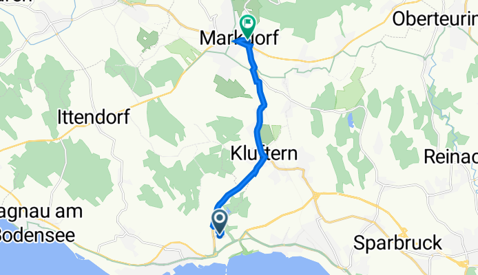 Graf-von-Soden-Straße 1, Immenstaad am Bodensee nach Garwiedenweg 1/1, Markdorf