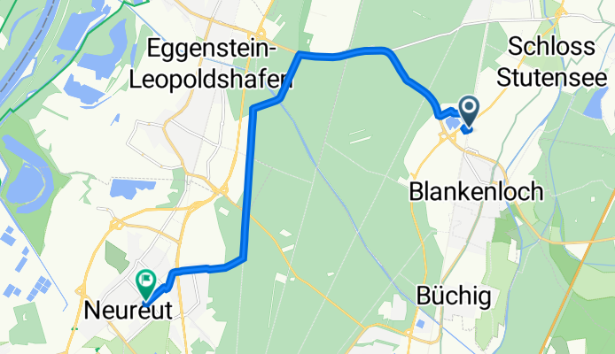 Am Sohlweg 2, Stutensee nach Dürerstraße 11, Karlsruhe