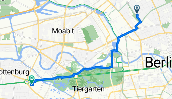 Theodor-Heuss-Weg 11, Berlin nach Hardenbergstraße 40A, Berlin