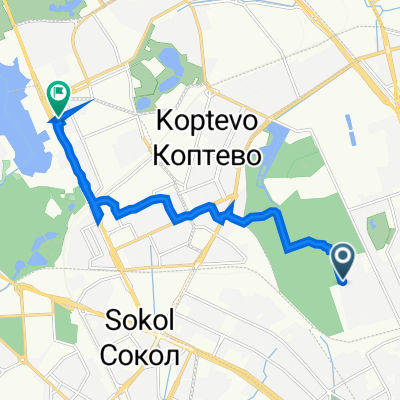 улица Вучетича, 28 к2, Москва до Ленинградское шоссе, 52, Москва