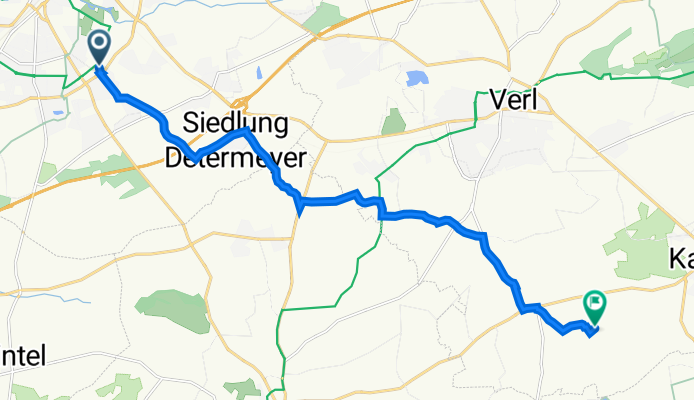 Rudolf-Harbig-Weg 10, Gütersloh nach Schulstraße 103, Verl