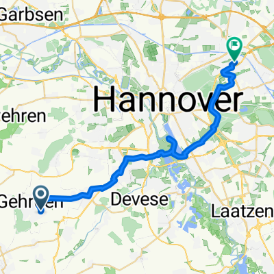 Von Gehrden nach Silberstraße 1A, Hannover