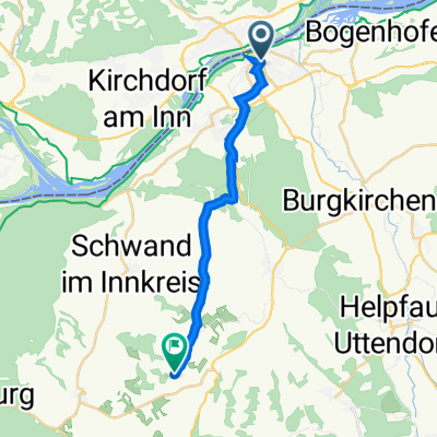 Haselbacher Gehweg 9, Braunau am Inn nach Kleinschieder 54, Handenberg