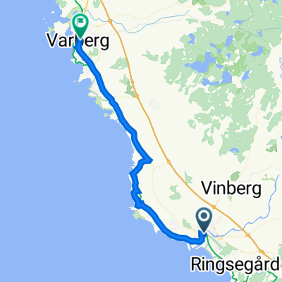 Halmstadvägen, Falkenberg to Engelbrektsgatan 19, Varberg