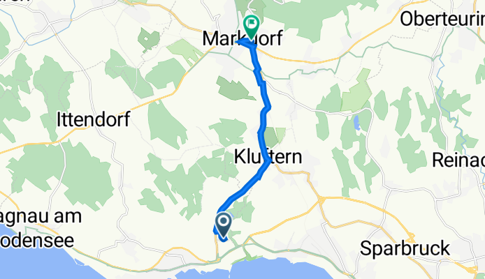 Graf-von-Soden-Straße 1, Immenstaad am Bodensee nach Garwiedenweg 1/1, Markdorf