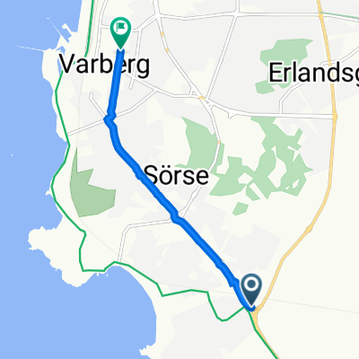 Västkustvägen, Varberg to Östra Långgatan 39, Varberg