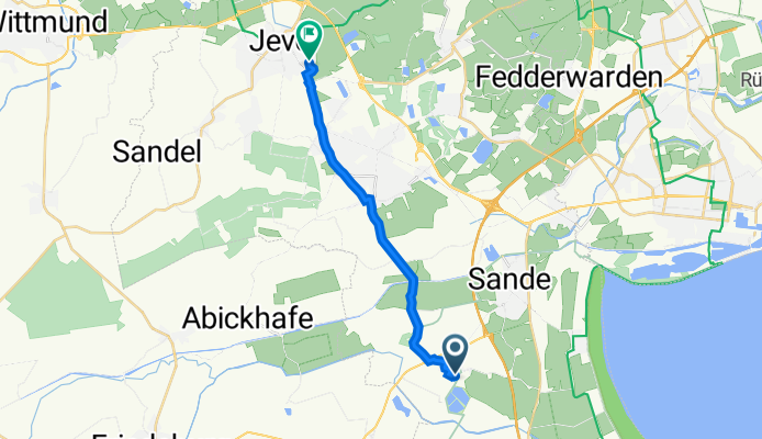 Kastanienring 12, Sande nach Ludwig-Meinardus-Straße 23, Jever