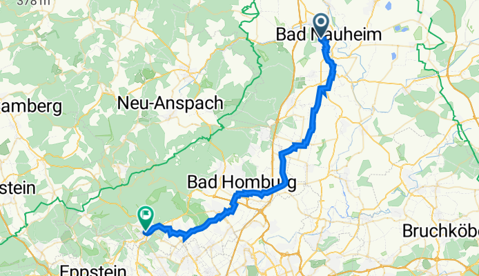 Parkstraße 36, Bad Nauheim nach Frankfurter Straße 21, Königstein im Taunus