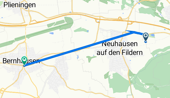 Route nach Karlstraße 4, Filderstadt