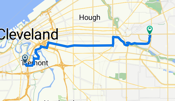 West 17th Street 2306, Cleveland to North Saint James Parkway 2170, Cleveland Heights