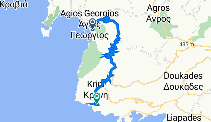Agios Georgios Pagon to Οdos xoris onomasia, Kerkira