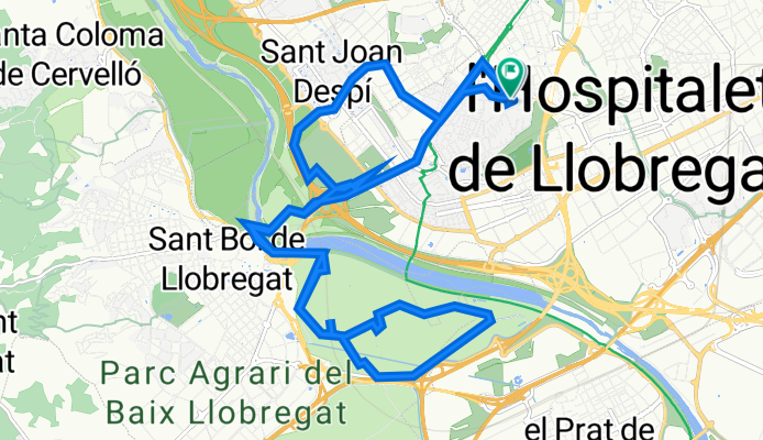 De Carrer de les Camèlies 4, Cornellà de Llobregat a Avinguda de Sant Ildefons 19, Cornellà de Llobregat