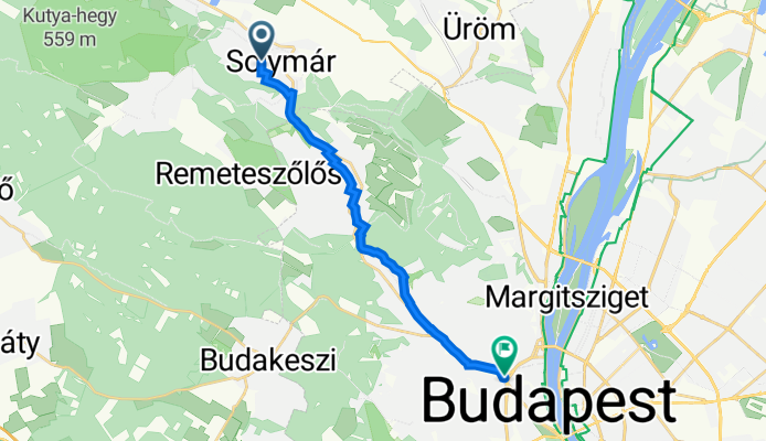 Kálvária utca 2., Solymár to Krisztina körút 6., Budapest